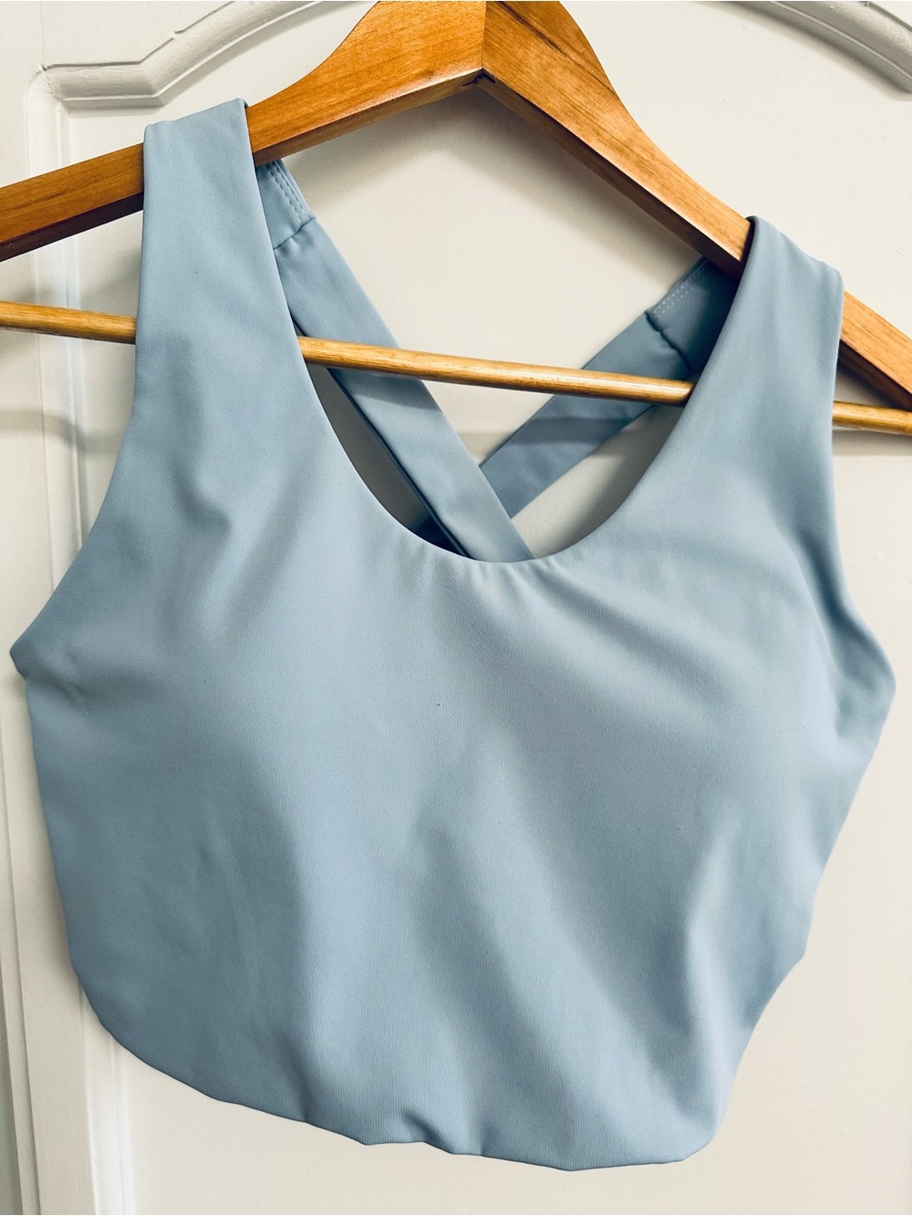 Amazon Light Blue Cross-Back Tank Top